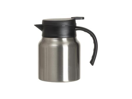 Cafetera Acero Inoxidable 32oz/1000ml con Tapa y Pajita Negra y Asa (Plateado)