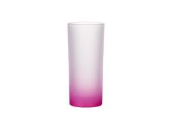 Vaso Cristal 10oz (Color Degradado Rojo Rosado)