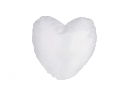 Sublimation Glitter Heart Shape Pillow Cover (40*40cm,White)