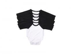 Mono Bebé Manga Larga Raglán Talla L (Negro,6-12M)