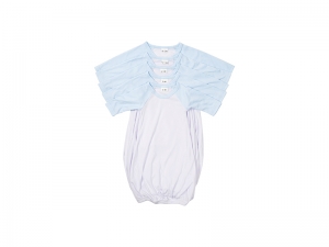 Sublimation Blanks Baby Nightdress Long Sleeve Raglan(Gray)