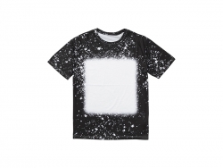 Black Bleached Starry Cotton Feeling T-shirt for Sublimation Printing