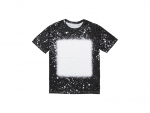 Black Bleached Starry Cotton Feeling T-shirt for Sublimation Printing