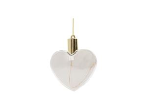 Sublimation 8cm Heart Shape Plastic Christmas Ball Ornament w/String(Clear w/Mix light)