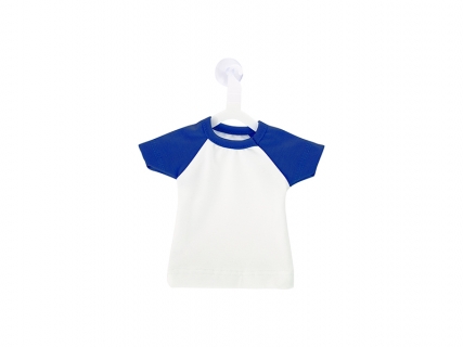 Camiseta Mini Con Percha (Cuello/Mangas Azul) MOQ:100uds/color