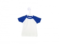 Camiseta Mini Con Percha (Cuello/Mangas Azul) MOQ:100uds/color