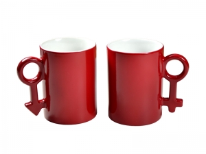 Sublimation 10oz Couple Color Changing Mugs(Red)