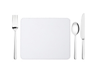 Sublimation 19*23cm PU Leather Placemat (White)