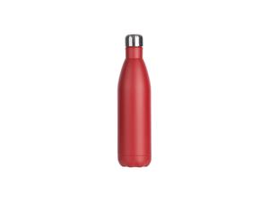 25oz/750ml Powder Coated Stainless Steel Cola Bottle (Red)