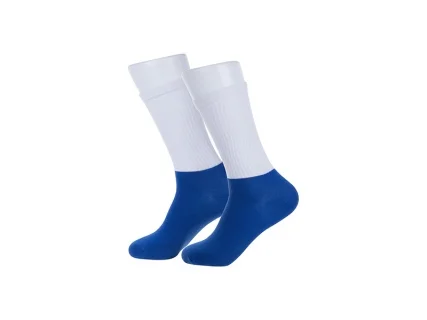 Sublimation Socks with Colored Foot Single Pair Adult Medium-Large (7-12) / Royal Blue