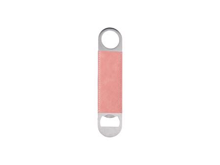 Sublimation PU Stainless Steel Bottle Opener (Pink, 17.7*4cm)