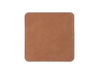 Sublimation PU Leather Square Mug Coaster (Brown, 10*10cm)