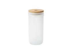 Pote de Boca Larga 24oz/720ml com Tampa de Bambu (Fosco)