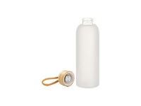 Sublimation Blanks 25oz/750ml Frosted Glass Bottle w/ Bamboo Lid