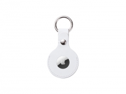 Sublimation Blanks PU AirTag Keychain Holder(White)