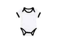 Baby Onesie Short Sleeve S(Black Edge,0-3M)