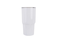 Sublimation 30oz Stainless Steel Tumbler W/ Octagonal Bottom (White)