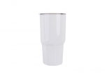 Sublimation 30oz Stainless Steel Tumbler W/ Octagonal Bottom (White)