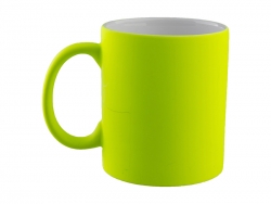 Mug polychrome – jaune-clair mat pour transfert thermique