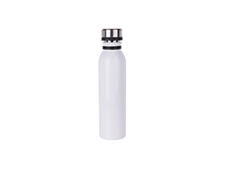 Garrafa Inox 20oz/600ml com tampa portátil (Branco)