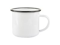 Sublimation 12oz/360ml Enamel Cup with Black Rim