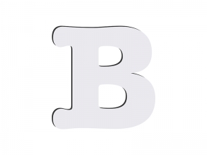 Sublimation HB Letters - B (MOQ: 36)