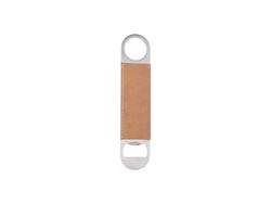 Sublimation PU Stainless Steel Bottle Opener (Brown, 17.7*4cm)