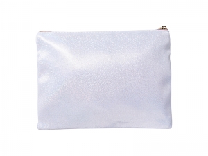 Sublimation White Glitter Pencil/Makeup Case(16.5*23cm)