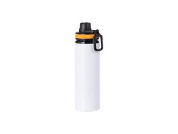 Garrafa Alumínio 25OZ/850ml Tampa Amarela (Branco)