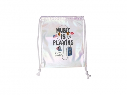 Sublimation Gradient Drawstring Backpack (White,33*40cm)