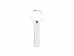 Sublimation Blanks Double Sided Aluminium insert Key Chain 1.3x6.3cm-Silver