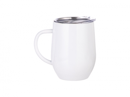 Vaso Vino Con Asa Acero Inoxidable 12oz /360ml (Blanco)