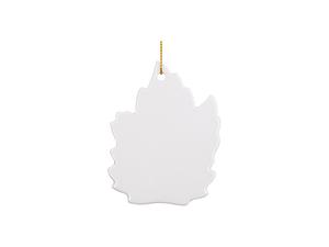 Sublimation 3&quot; Maple leaf shape Ceramic Ornament