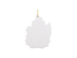 Sublimation 3&quot; Maple leaf shape Ceramic Ornament