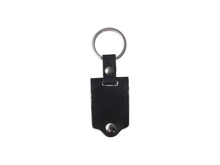 Porta-Chaves de Couro para Gravagem (3.5*7.5cm, Preto)