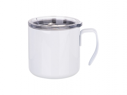 Taza de Cafe  Acero Inoxidable 12oz/350ml (Blanco)