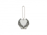 Sublimation Blanks Vintage Heart in Hands Ornament (Silver)