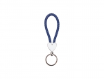 Sublimation Heart Braided Keyring (Blue)