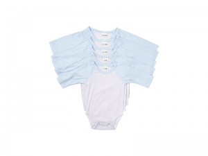 Sublimation Blanks Baby Onesie Long Sleeve Raglan(Light Blue)