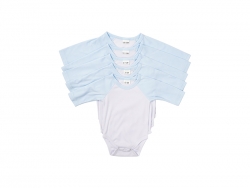 Sublimation Blanks Baby Onesie Long Sleeve Raglan(Light Blue)