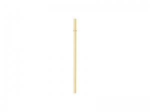 23cm Plain Straight Yellow Glass Straw