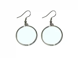 Boucles d&amp;apos;oreilles crochets disques Sublimation Transfert Thermique
