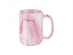 Sublimation Blanks 15oz Sublimation Marble Texture Mug (Pink)