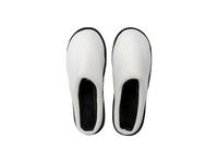 Sublimation Adult Fuzzy  Close Toe Slippers (White/Black, 44-45#)