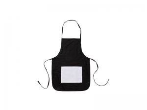 Sublimation Blanks Black Child Apron w/ White Pocket (61*44cm)