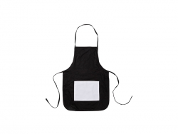 Sublimation Blanks Black Child Apron w/ White Pocket (61*44cm)