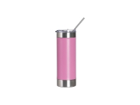 Engrave Blanks 20oz/600ml Laserable Silicon Wrap Tumbler (Pink/White)