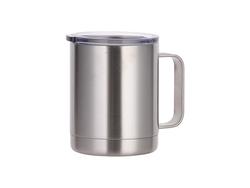 Caneca Inox 10oz/300ml com Tampa Anti-Vazamento (Prateado)Quantidade mínima:500uds