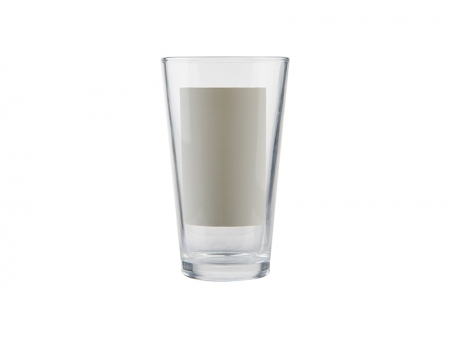 Vaso Cristal 17oz Con Parche Blanco (6x9cm)