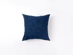 Engraving Leather Pillow Cover(Blue W/ Silver, 40*40cm)